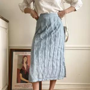 여성 러블리 망사 레이스 레이어드 밴딩 롱 스커트