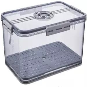 타임 메이커 과일 및 채소 배수 밀폐 보관함이 있는 냉장고 용기회색 32.5 22.5 15.5cm회색 17.5