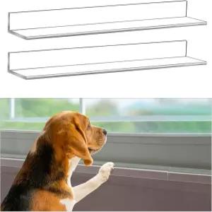 Wenqik 2개 14.75 x 2.5인치 투명 창틀 보호기 발톱 긁힘 방지 강력한 보호 커버