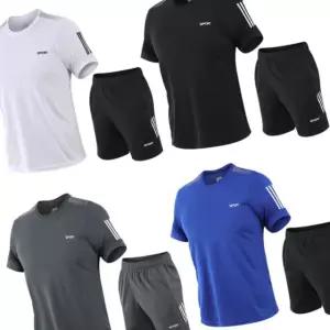 남성용세트 운동복 스포츠반팔반바지세트 빅사이즈 VWC6904B