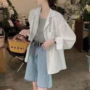 [SBD] 셔츠 여름데일리 언발란스쉐입디테일 루즈핏 블라우스