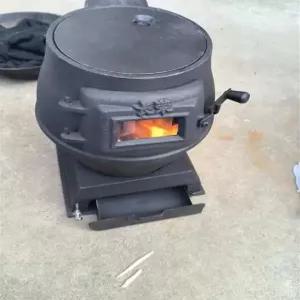 무쇠 난로 주물 화목 옛날 시골 화로 소각 A. 중형