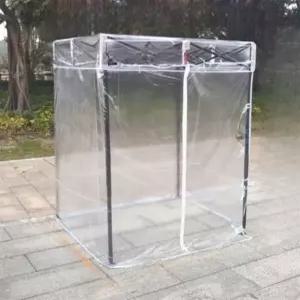 간이 투명 야외 천막 접이식 평지붕 텐트 임시 소형 N. 내구성프레임 2x2 B