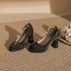 통굽 웨딩슈즈 힐 구두 피로연 신부 A. 샴페인 9cm 34