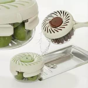 스트레이너가 있는 과일 세척 그릇 냉장고용 2in1 베리 용기 배수 바구니가 농산물 보관 밥용 콜랜더 채소