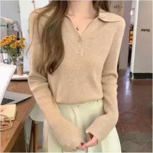[SBD] 골지 가디건 버튼 여성 슬림핏 브이넥 카라 여리여리 3컬러 티셔츠 니트