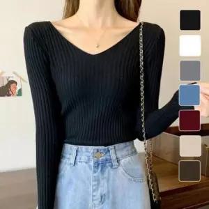 [SBD] 얇은 이너웨어 슬림핏 데일리 무지 티 가을 니트 골지 봄 티셔츠 긴팔