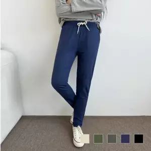 [라일리여성의류] Rly 허리밴딩 루즈핏 밴딩바지 코디 면바지 배기 면