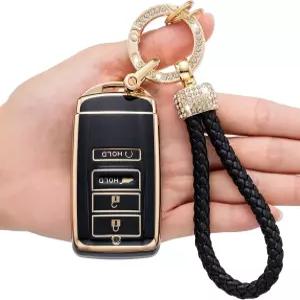 Acura RDX RLX CDX NX TLX-L 스마트 리모컨과 호환되는 LCXJMWKL TPU 케이스 360도 자동차 키포브 커버