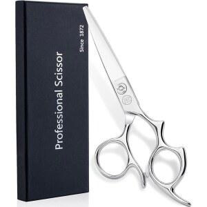 [미국배송] 큰 손가락 구멍이 있는 몬테이 5.5인치 헤어 커팅 가위 전문 이발사 스타일리스트 살롱 440C 일본 스테인리스 스틸 실버