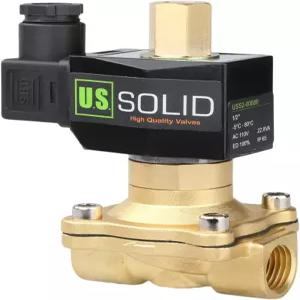 미국산 고체 1/2 황동 전기 솔레노이드 밸브 110V AC NBR 씰 정상 개방(공기 연료)