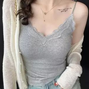 [라일리여성의류] Rly 골지 레이스 슬림 이너 끈나시 여름 민소매