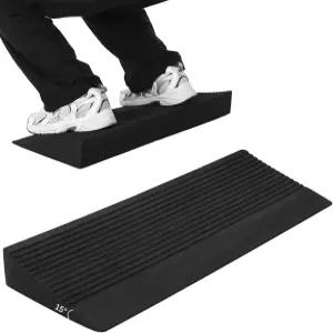 팡다 스쿼트 웨지 블록 경사 보드 25.4 x 9.3 2.6 인치 데드트 플랫폼 스탠드 힐 역도 스트레칭 트레이닝