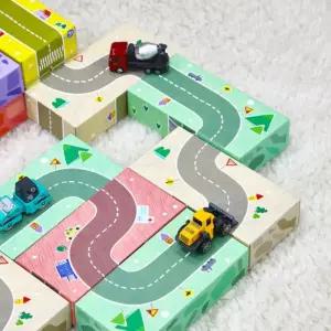 DIY 조립 어린이 종이벽돌 블럭 도로30pcs [BVS84119]