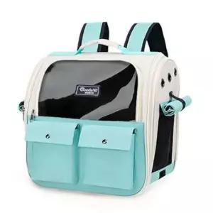 [반려] 더블포켓 스카이블루 백팩 강아지이동가방 굿즈