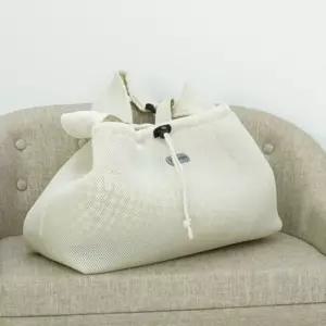 [반려] 강아지이동가방 끌레 파스텔아이보리 메쉬 이동가방