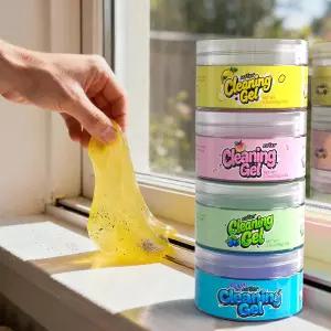 ASFSky 자동차 청소 젤 4 팩 먼지 퍼티 유니버설 인테리어 클리너 키보드 제거 슬라임 남성 여성용 선물