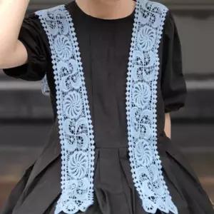 여성 에스닉 펀칭 레이어드 숄 케이프 가디건