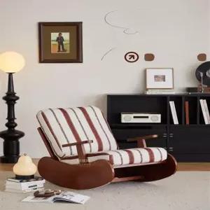 원목흔들의자 안락 스윙 인테리어 C. 오프화이트+빈티지단일의자