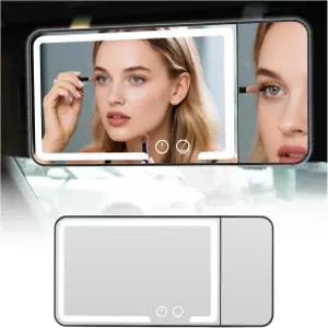 2026년 3배 확대경 장착 차량용 LED 미러 업그레이드 원터치 라이트 HD 배니티 조명 조정 가능한 밝기