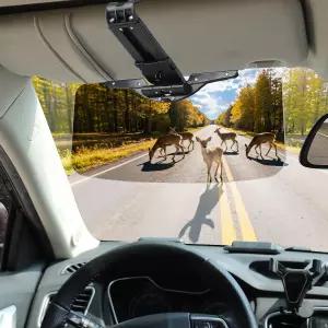 선바이저 익스텐더 편광 안티 글레어 180 접이식 선 블로커 UV400 보호 범용 핏 블랙ZYB1