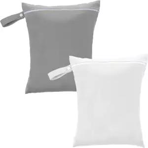 2팩 세탁 가능 방수 습식 건조 대형 더러운 옷 가방 여행용 손잡이가 있는 휴대용 체육관 캠핑 및 수영에