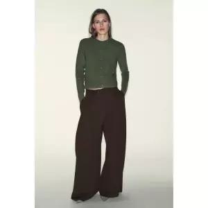 zara 자라 볼 버튼 니트 재킷 - 그레이 그린147487