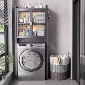 세탁기상판 랙 정리대 세탁실 선반 2단 변기장 양문형 스타리그레이