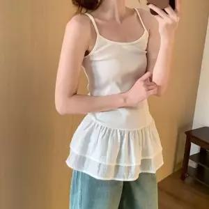 [라일리여성의류] Rly 레이어드 프릴 레이스 이너 민소매 나시 끈나시