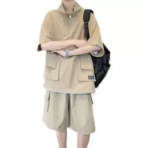 아노락셋업 커플 반팔 반바지 외출 셋업 A. 화이트 S 80-100