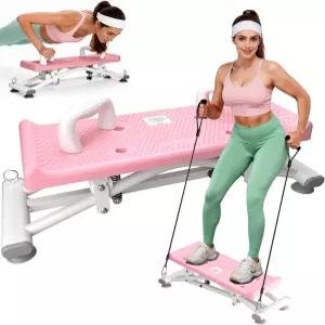 푸시업 핸들이 있는 로얄 Rcmtx 밸런스 보드 저항 밴드가 300LBS 스키 밸런싱 머신 운동 장비 유산소 LCD