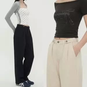 [라일리여성의류] Rly 비조버튼 투핀턱 코튼 팬츠 JEB-1006753