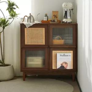 북유럽원목거실장 미니거실장 A. 체리우드 90x40x92 A 4개 문