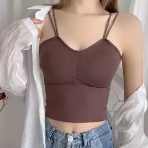 [라일리여성언더웨어] Rly 셔링 크롭 러블리 나시티 X끈 브라탑