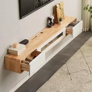 TV거실장 폭좁은거실장 티비선반 슬림 콘솔 A. 1.2m 내추럴 우드+화이트 도어