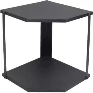 후이진 H066 다층 냄비 보관 랙 코너 선반 금속 프레임 책장 스탠드 주방용 디스플레이 랙블랙