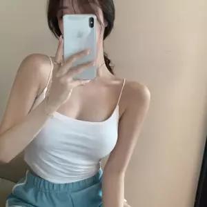 [라일리여성의류] Rly 크롭 여성 끈나시 이너 나시 캡내장 나시티