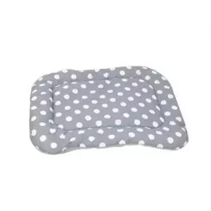 [반려] 1P 사각 그레이 쿠션 강아이 도트 고양이 방석 중형