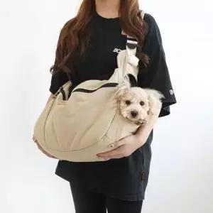 [반려] 반려견 크로스 외출 슬링백 이동가방 M 대중교통이용