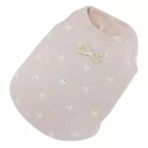 [반려] 핑크 탱크탑 리본 외출복 나시 강아지 1P 패션 산책