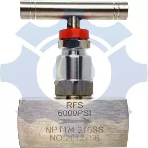 RFS 스테인리스 스틸 316 스트레이트 니들 밸브 3/8인치 NPT 암 연결부 최대 6000 PSI 배관 필요 시 2포트