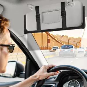 눈부심 클립 및 유연한 스트랩 디자인을 위한 차량용 안티 글레어 선바이저 익스텐션 부착용 편광 익스텐더