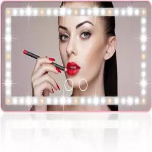 카 선바이저 베니티 미러 3가지 라이트 모드와 80개의 LED가 장착된 충전식 메이크업 디밍 가능한 클립온