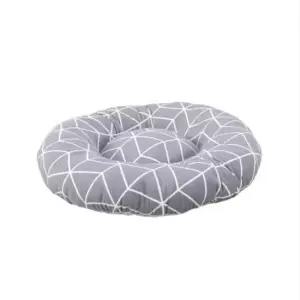 [반려] 스쿼드그레이 강아지 1P 코튼 원방석 애견 쿠션 중형