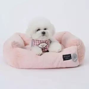 [반려] 극세사 핑크 1P 사각 고양이 방석 쿠션 강아지 중형