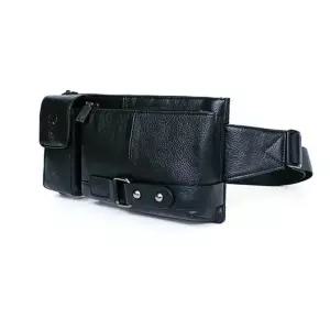 캐주얼 슬링백 소가죽 디자인 -블랙 힙색 심플한 SW58EB11