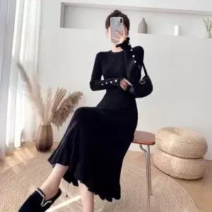 스파이더맨 스커트 미디 니트 이너 머메이드 프릴 니트원피스 여성원피스 OPH3