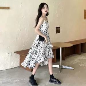 여자 데일리 편한 예쁜 여름 끈나시 캉캉 원피스 치마