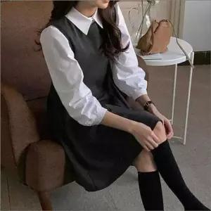 여성 단정한 플리츠 민소매 A라인 원피스 하객룩 2색