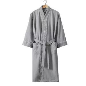 남성용샤워로브 4XL 차분한 사계절 회색 목욕 사우나 상하세트 샤워가운 잠옷 커플가운
